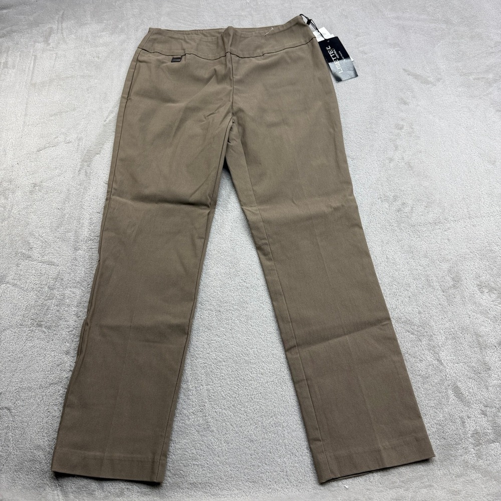 Lisette L Montreal Pants Women 6 Mushroom Straight Pull On Stretch Quiet Luxury